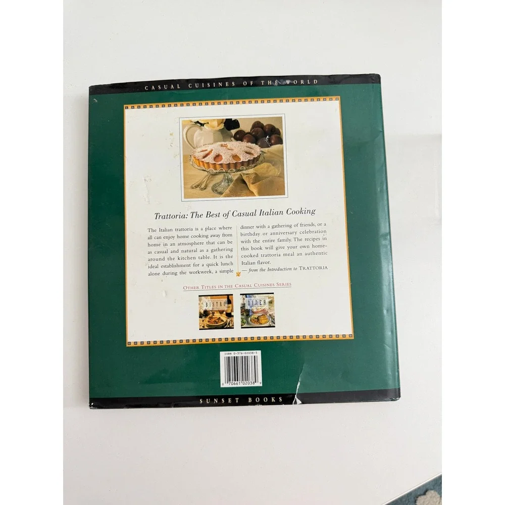 Trattoria Best of Casual Italian Cooking Mary Beth Clark Sunset Books Hardcover